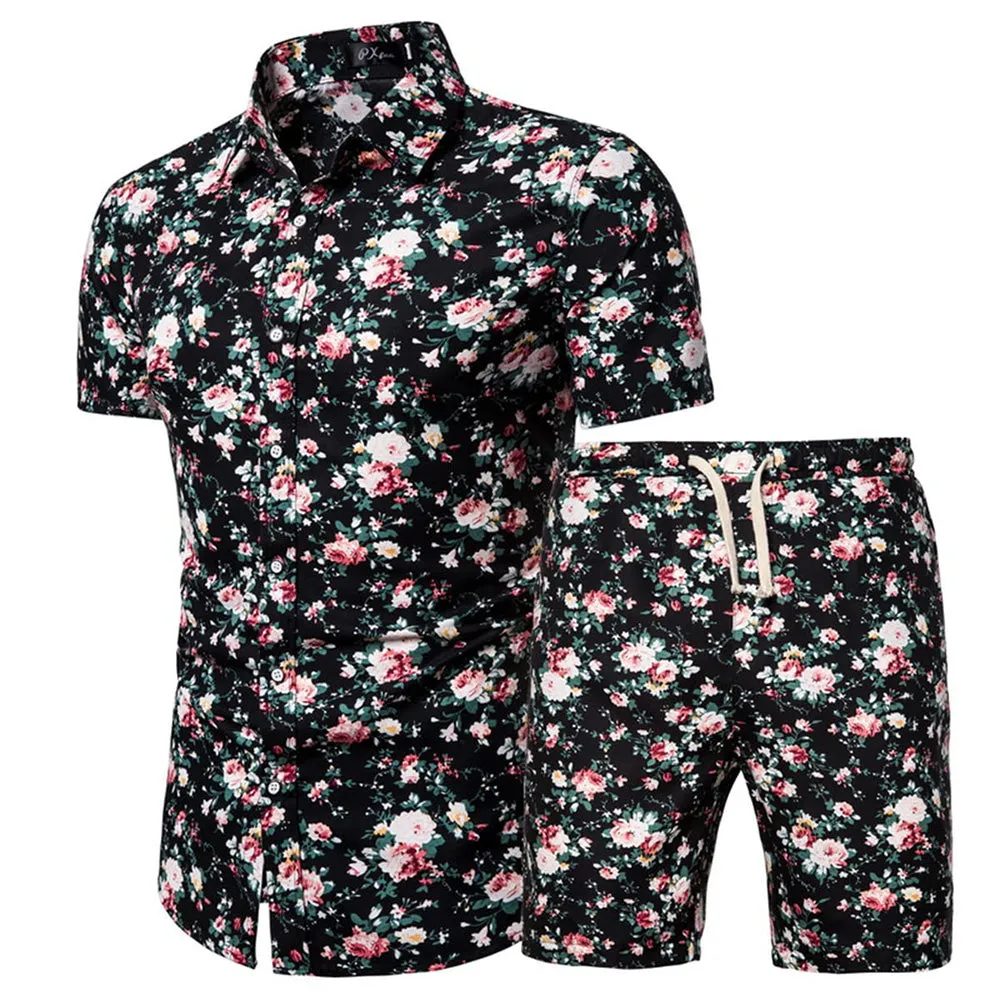 Men's Floral 2 Piece Casual Tracksuit