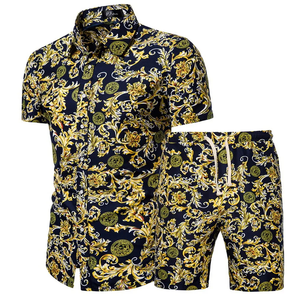 Men's Floral 2 Piece Casual Tracksuit