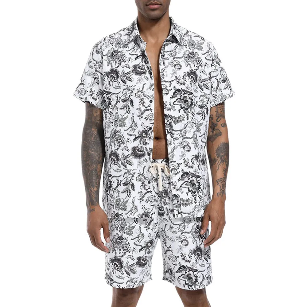 Men's Floral 2 Piece Casual Tracksuit