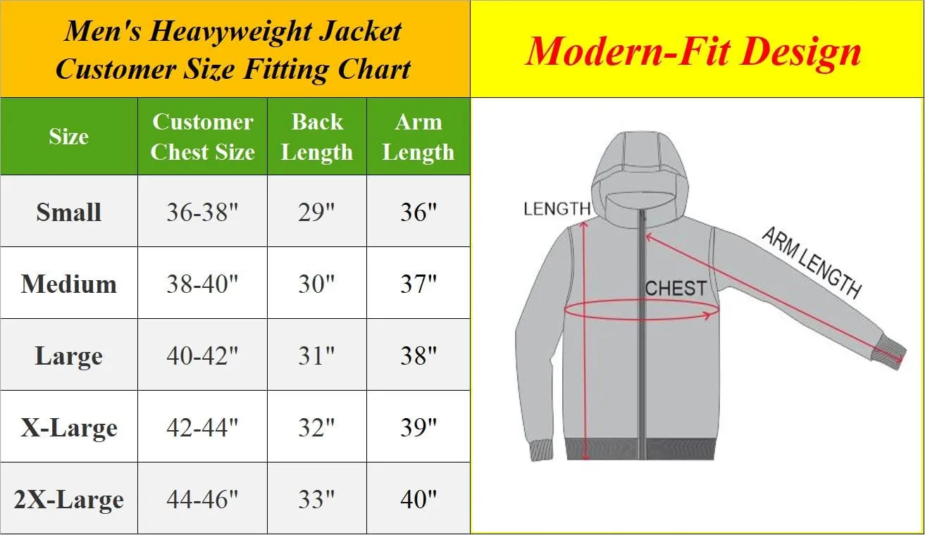 Men's Heavy Tech Puffer Jacket with Fur Hood