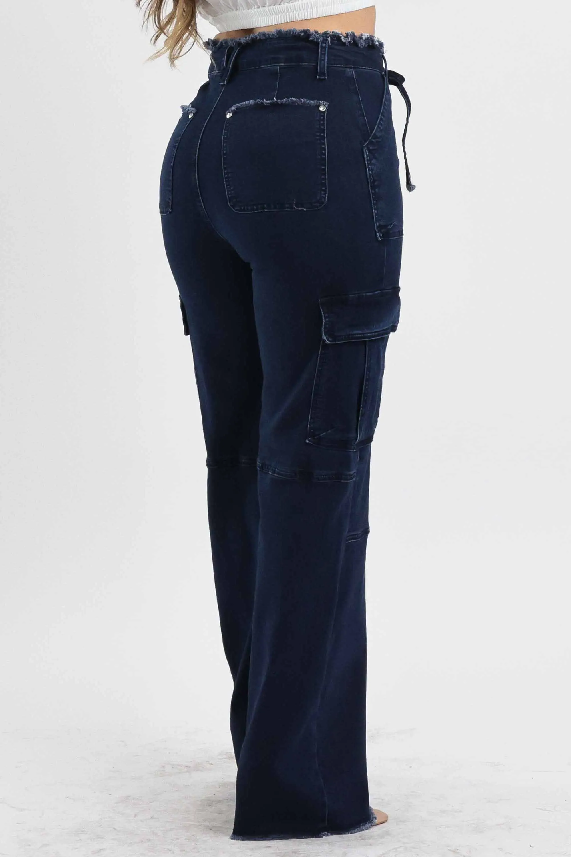 Mid-Rise Relaxed Cargo Jeans