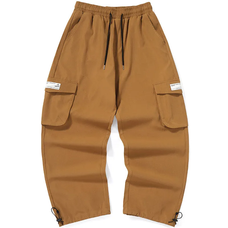 Minimalist Plain Loose Cargo Pants