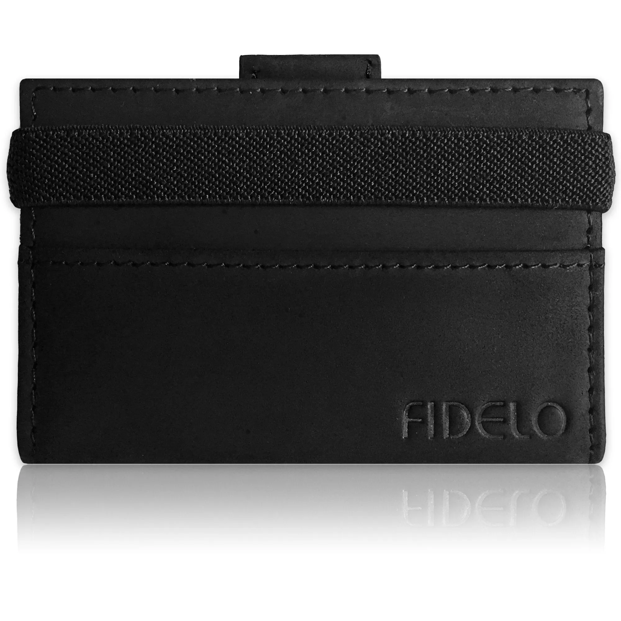 Minimalist Wallet Credit Card Holder  Fidelo Mens Slim Wallet - RFID Blocking   Full