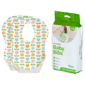 Moon Disposable Baby Bibs Flowers