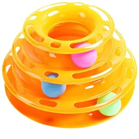 Pet Vogue Multi Level Puzzle Toy for Cats (Orange)