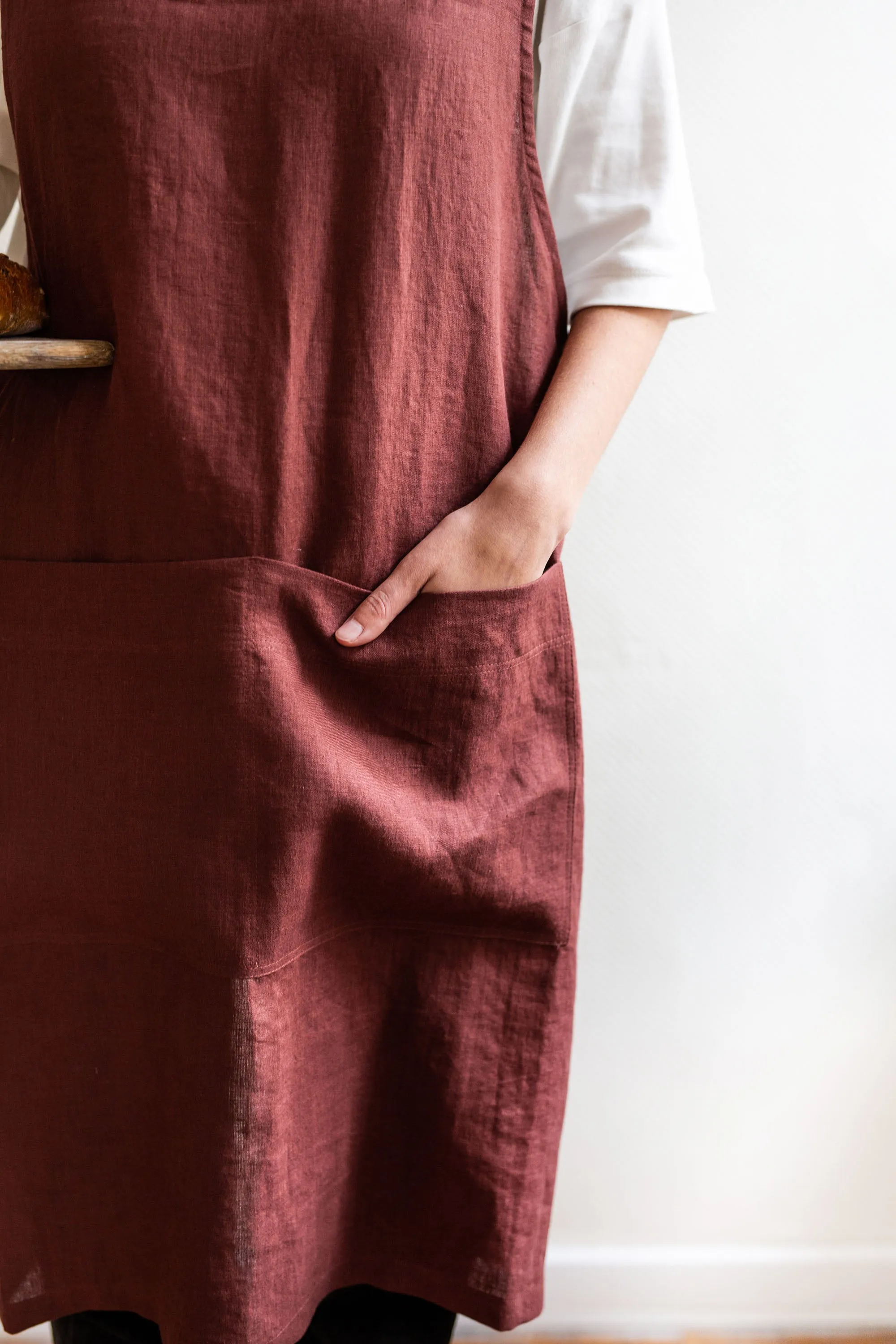 Pinafore linen apron by AmourLinen