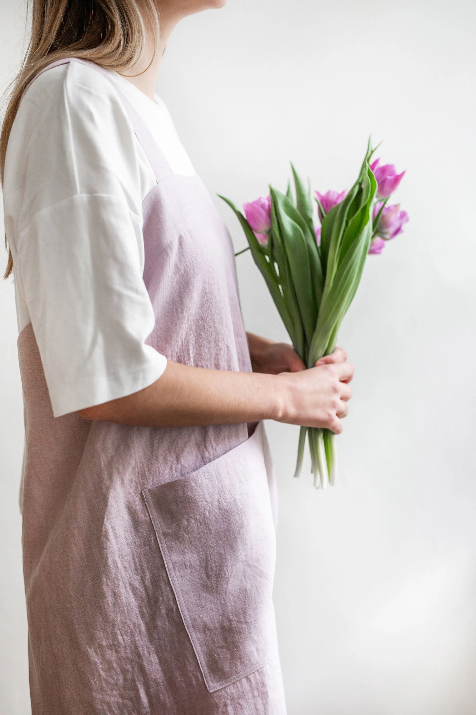 Pinafore linen apron by AmourLinen