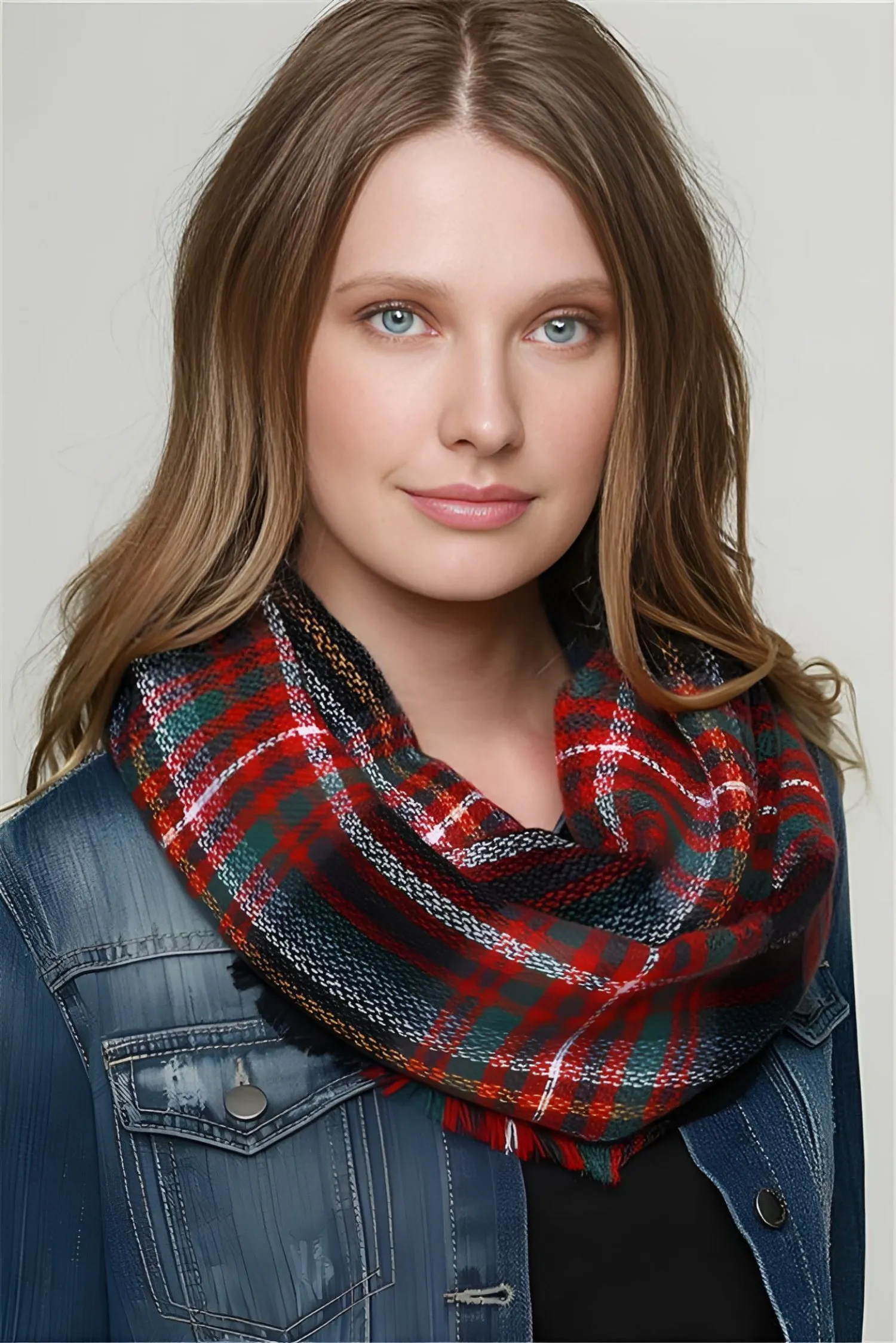 Plaid Tartan Infinity Scarf