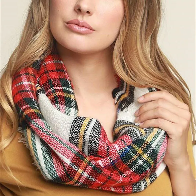 Plaid Tartan Infinity Scarf