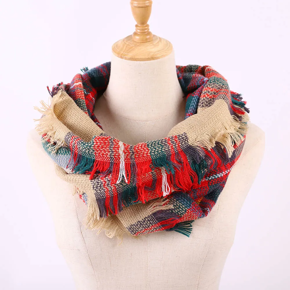 Plaid Tartan Infinity Scarf