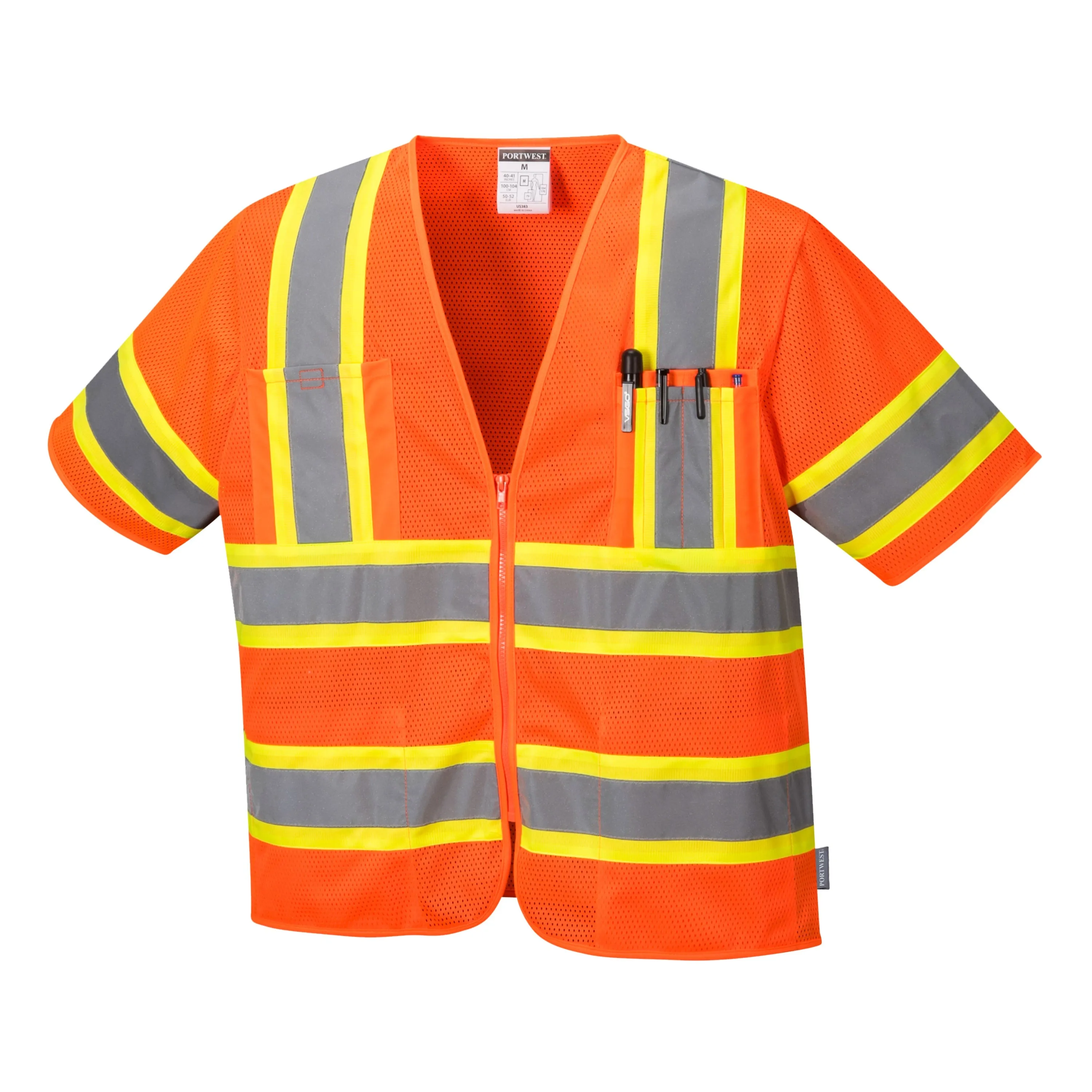 PORTWEST® Augusta High Visibility Sleeved Safety Vest - ANSI Class 3 - US383