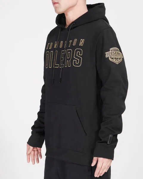 Pro Standard NHL Men's Edmonton Oilers Black & Gold Hoodie