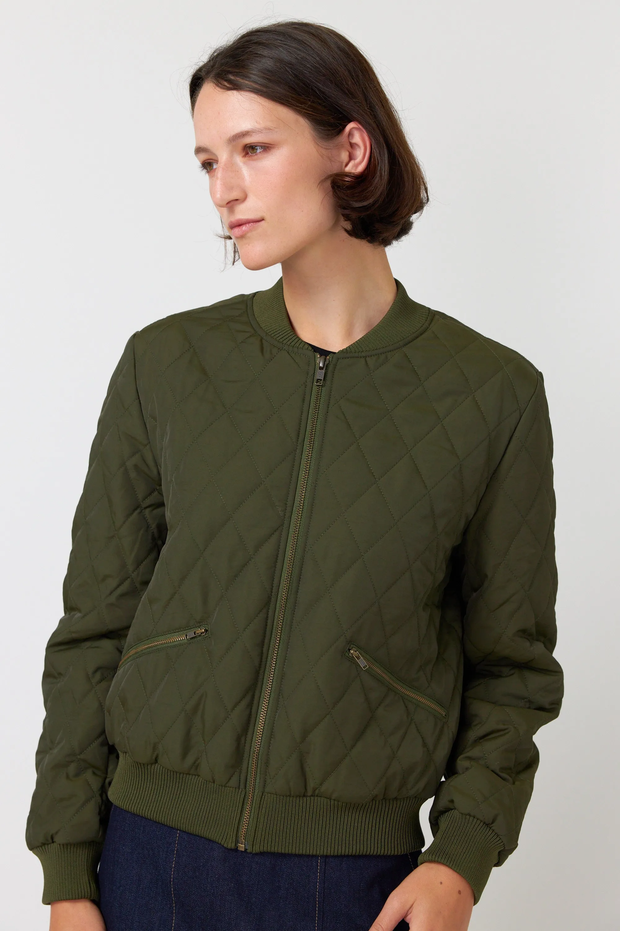 Quilted bomber