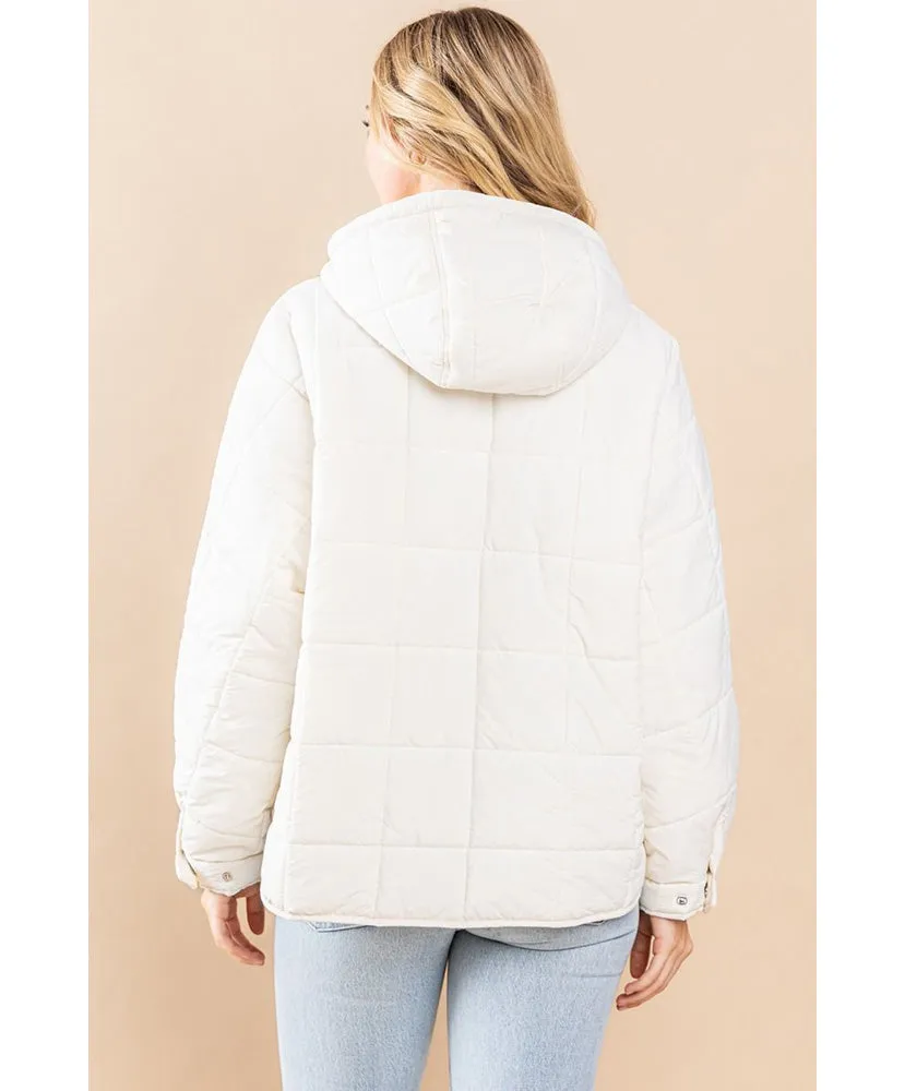 Quinn Quilted Hooded Jacket