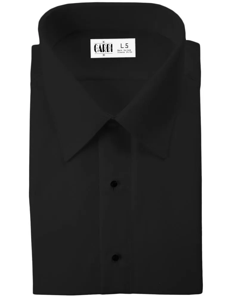 "Como" Kids Black Laydown Tuxedo Shirt