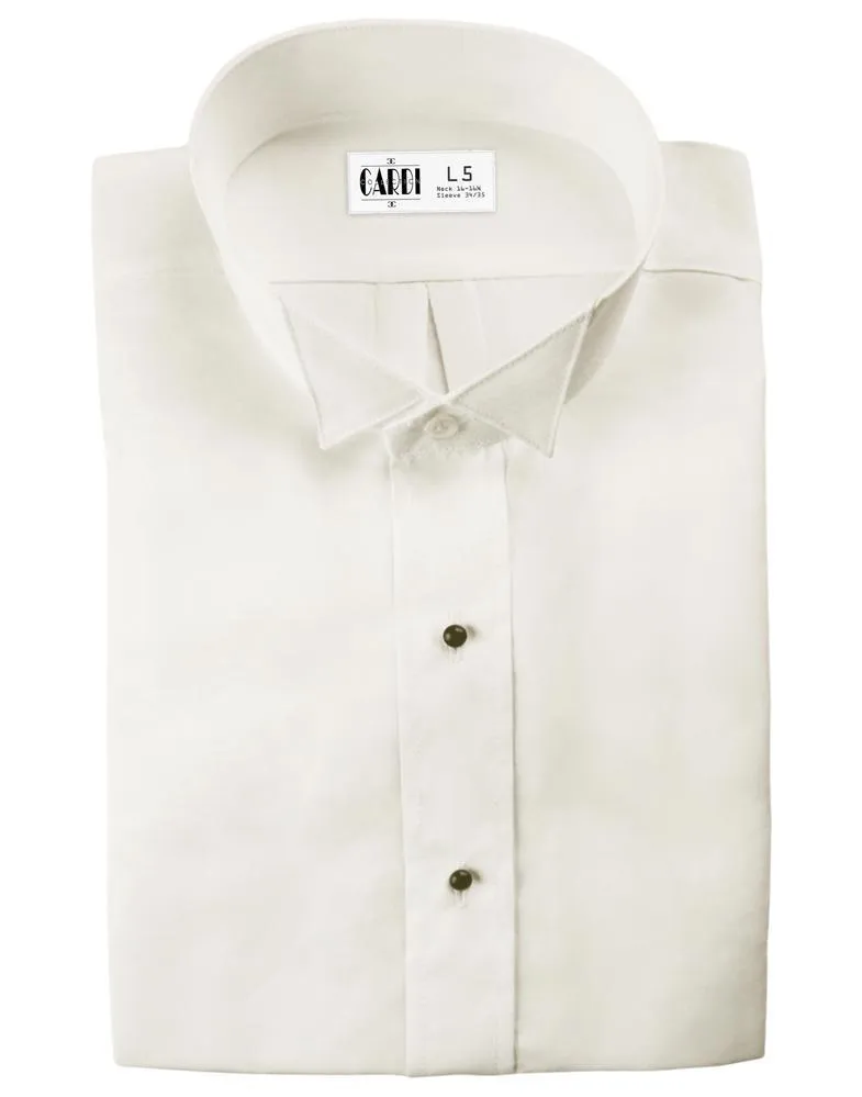 "Lucca" Kids Ivory Wingtip Tuxedo Shirt