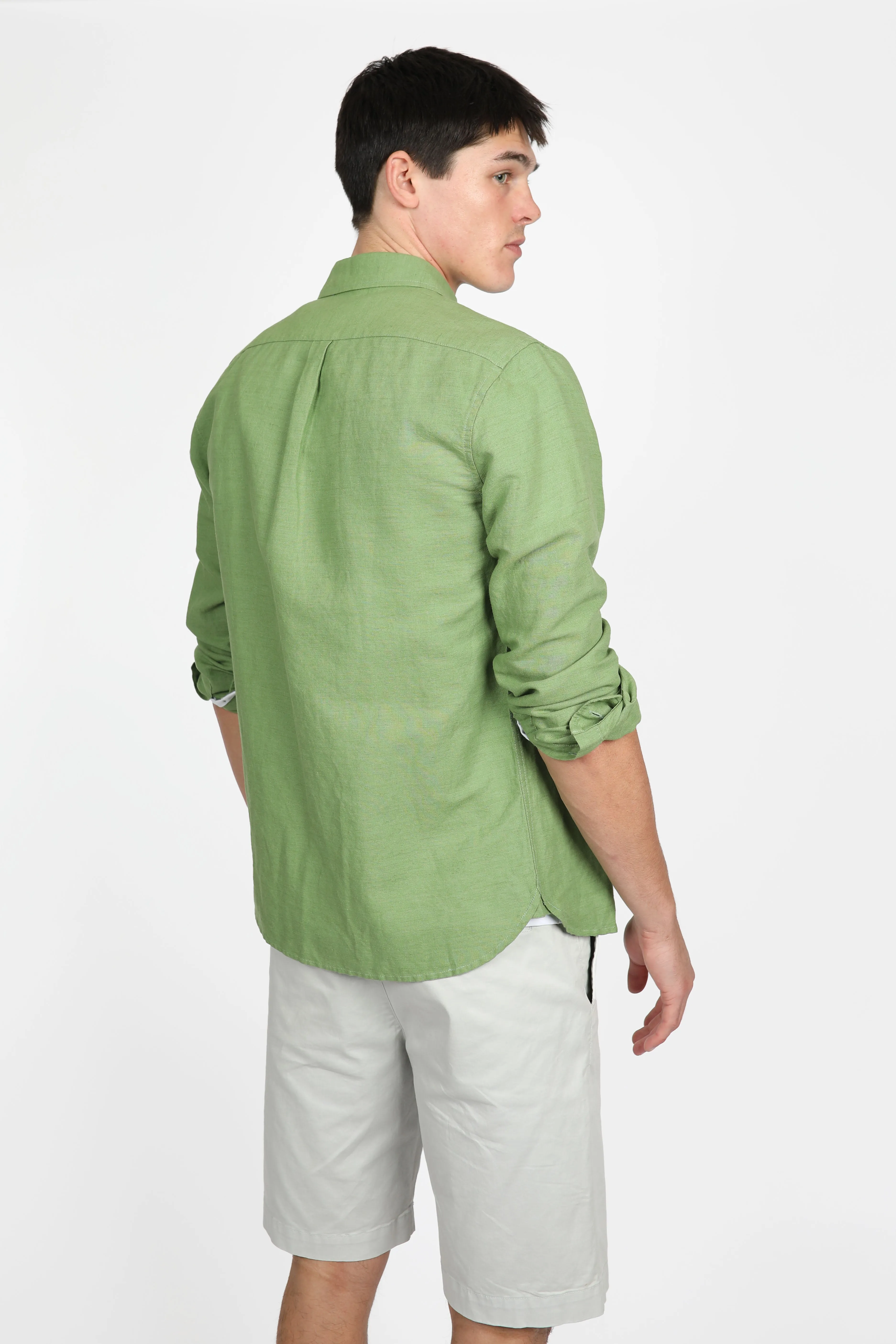 Relaxed Fit Forest Linen Shirt