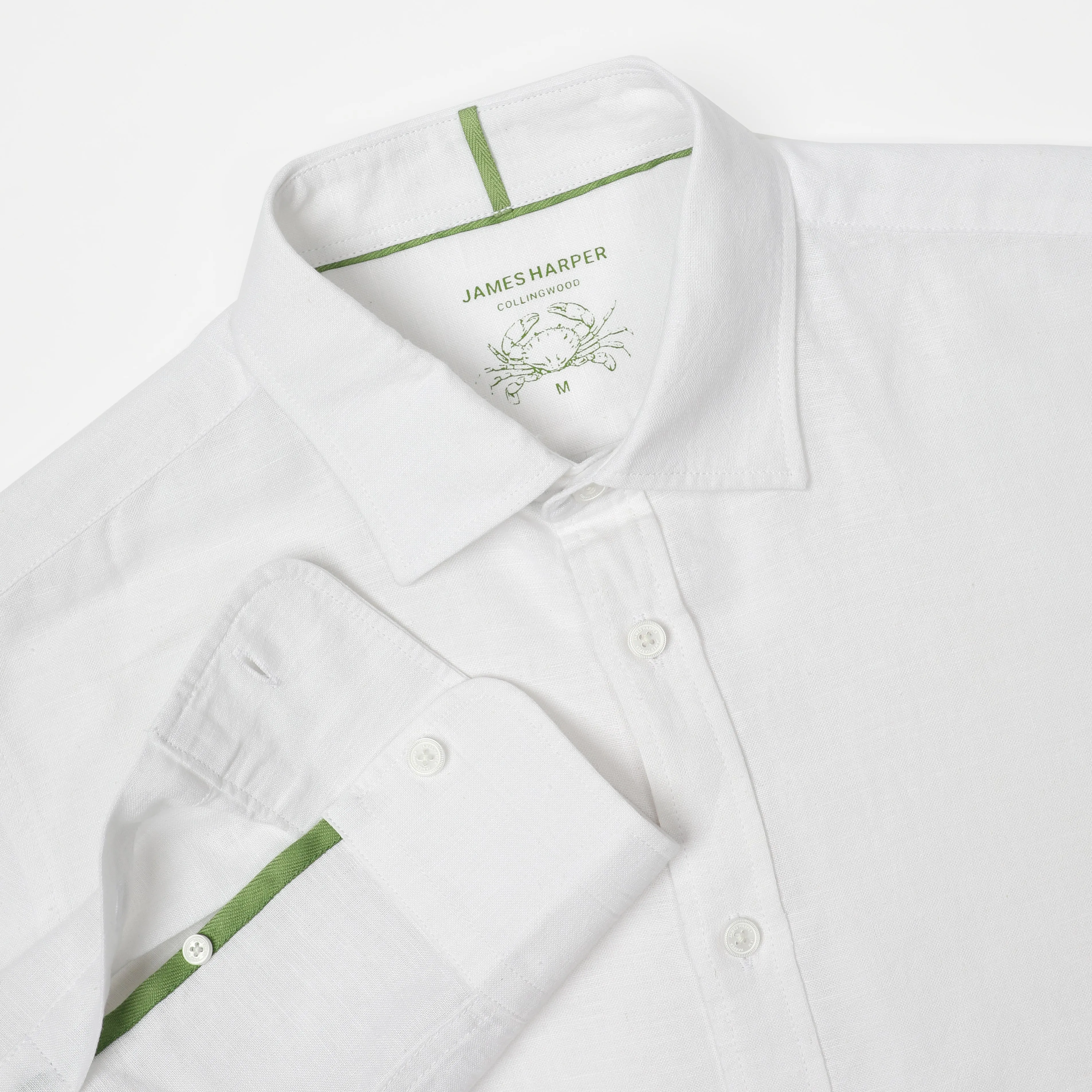 Relaxed Fit White Linen Shirt