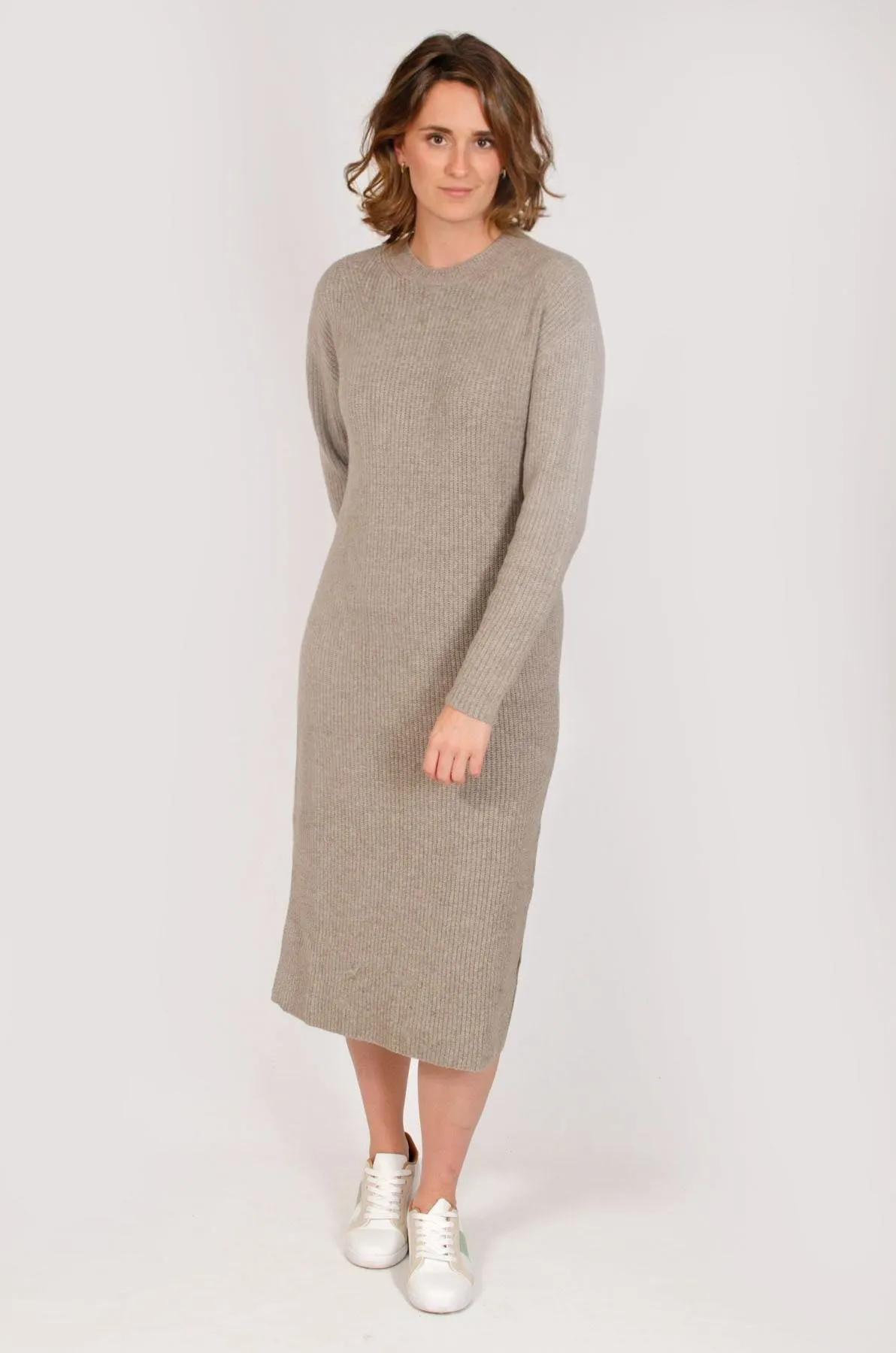 Ribbed Knit Midi Dress