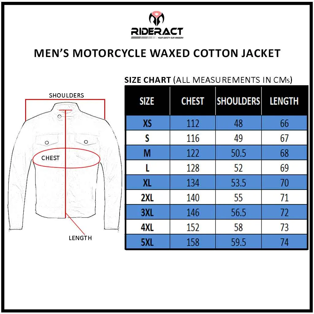 RIDERACT® Waxed Cotton Motorcycle Jacket Avista