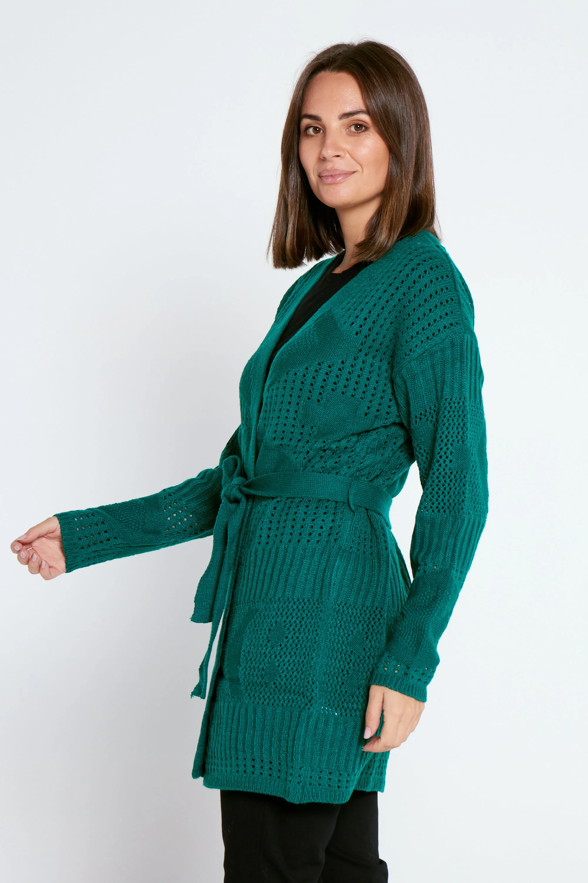 Savanna Cardigan - Lake Green