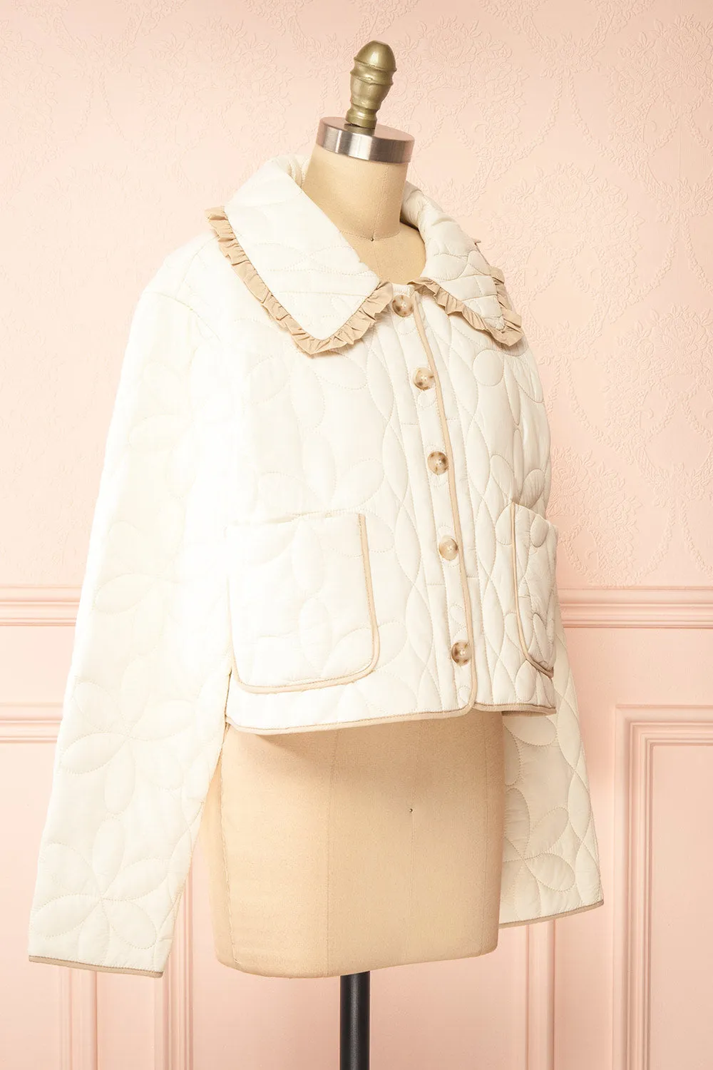 Set Ydrina Ivory | Quilted Jacket & Short