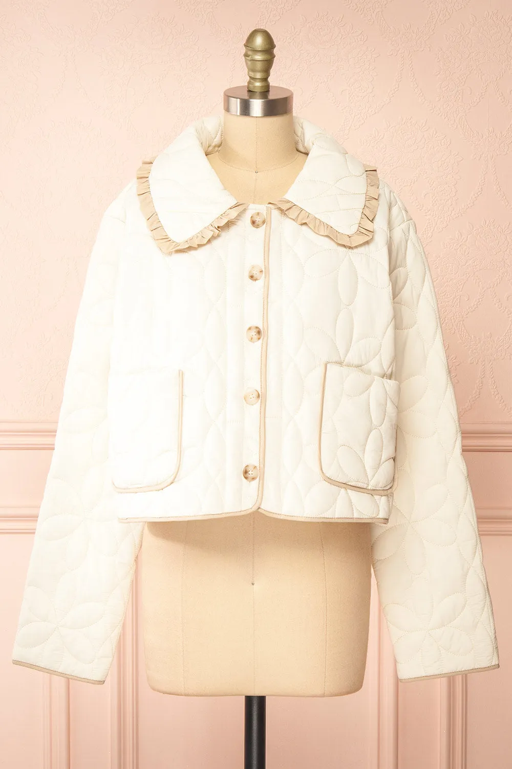 Set Ydrina Ivory | Quilted Jacket & Short