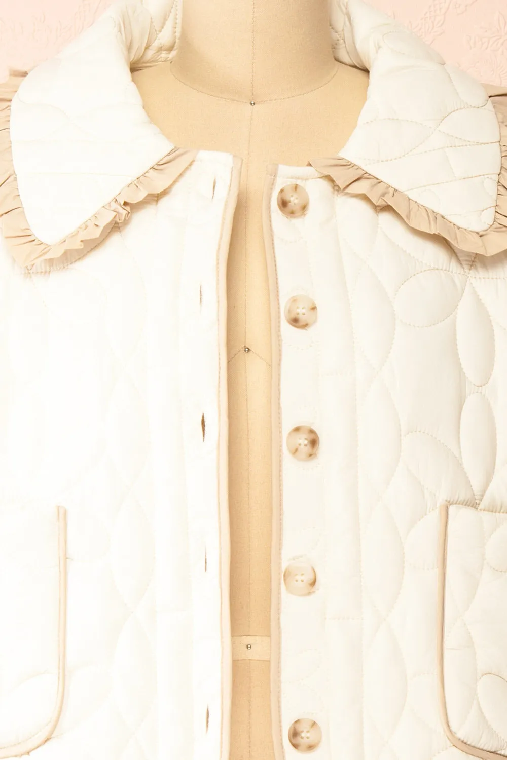 Set Ydrina Ivory | Quilted Jacket & Short