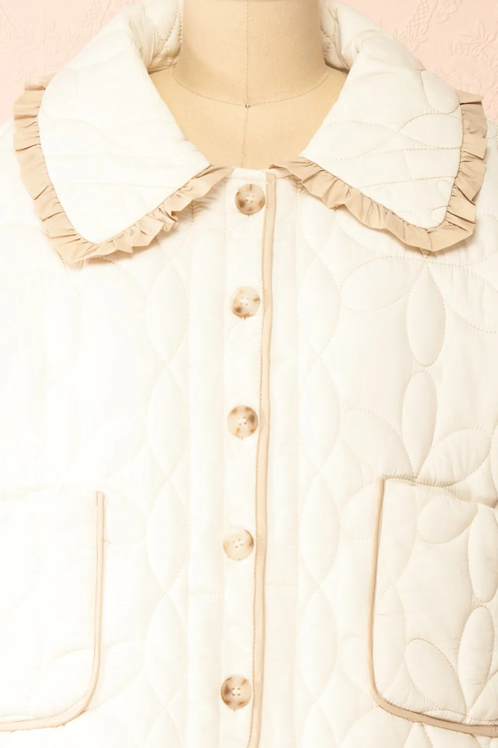 Set Ydrina Ivory | Quilted Jacket & Short