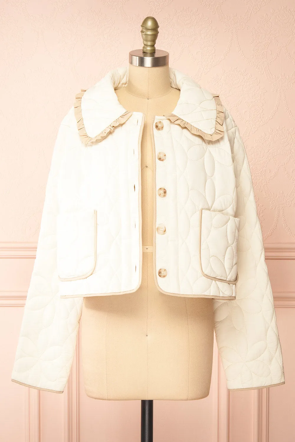 Set Ydrina Ivory | Quilted Jacket & Short