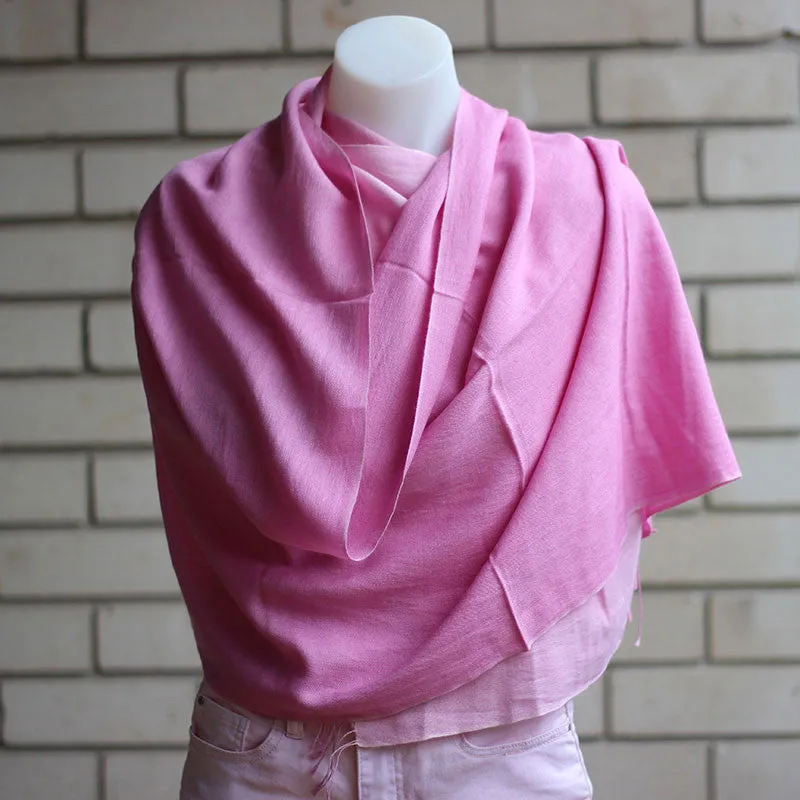 Shaded Pashmina Scarf Pastel Pink