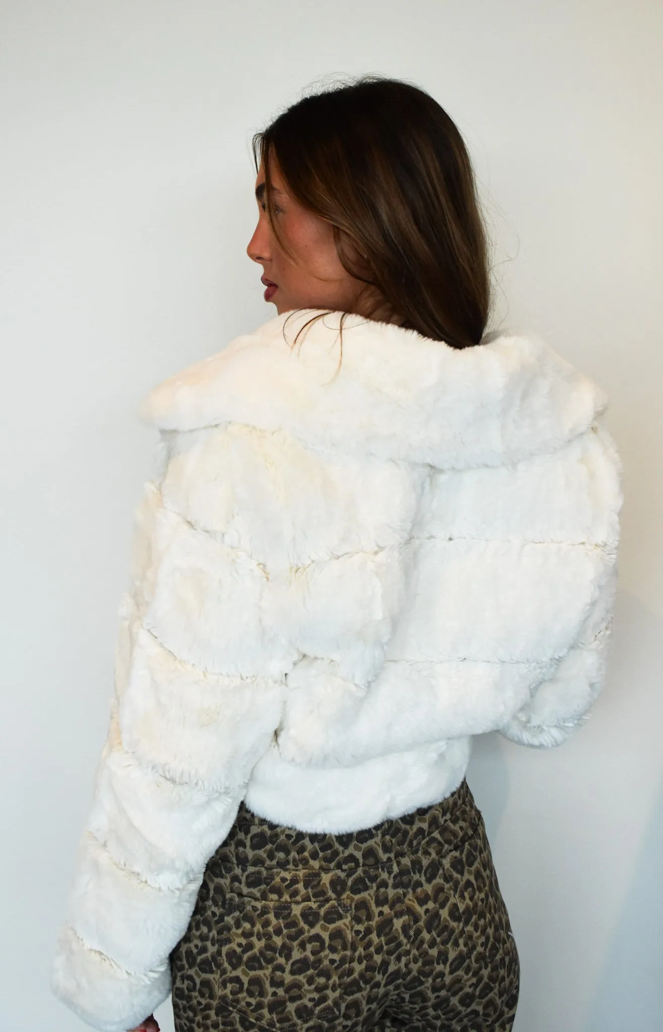 She's Everything Fur Jacket- Ivory