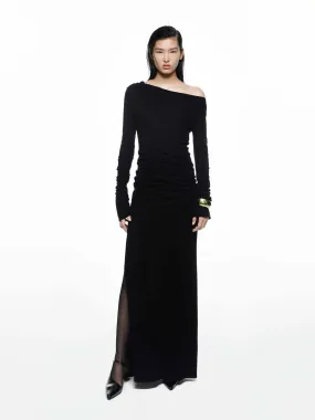 Side Slit Wool Dress