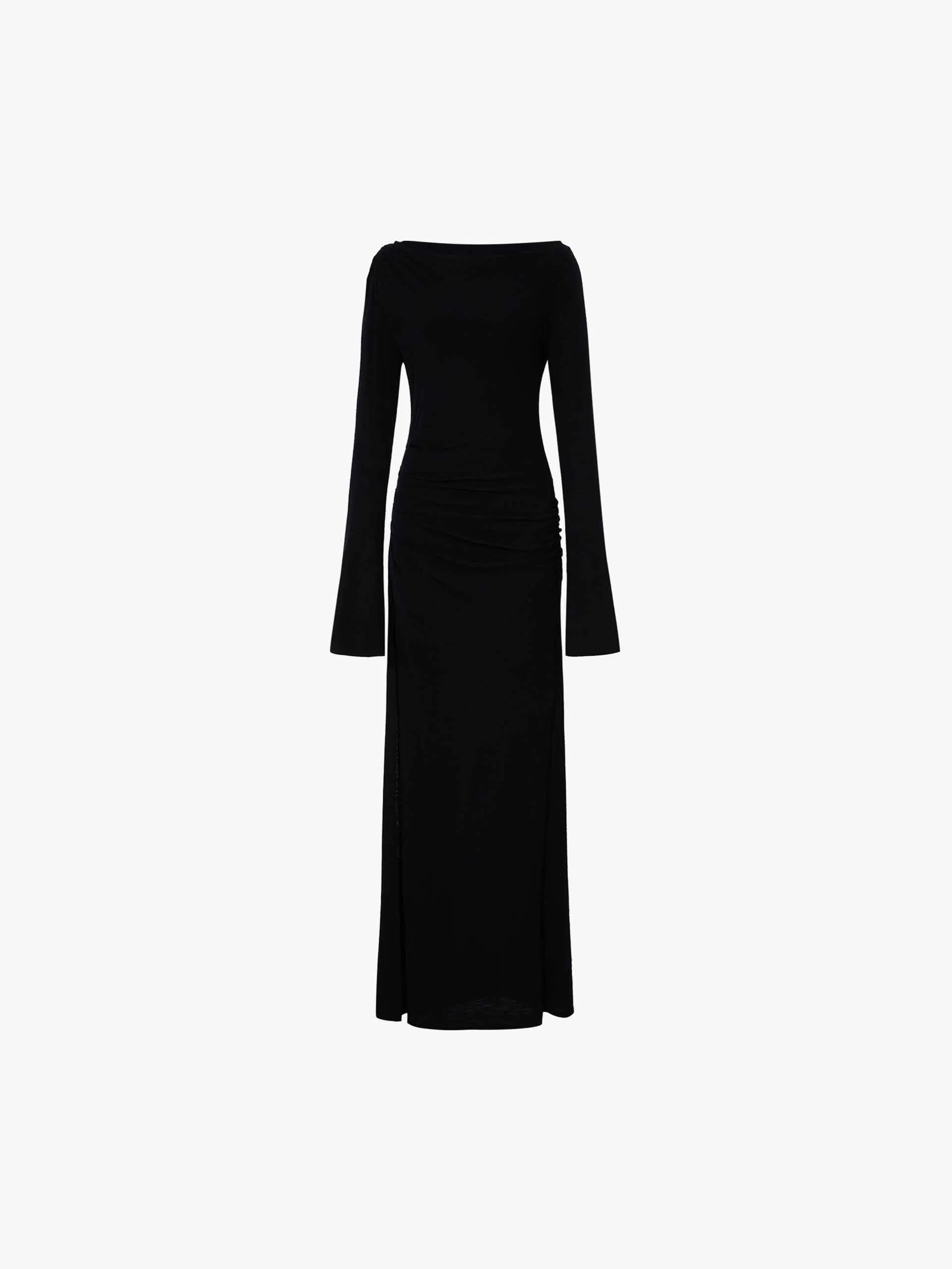 Side Slit Wool Dress