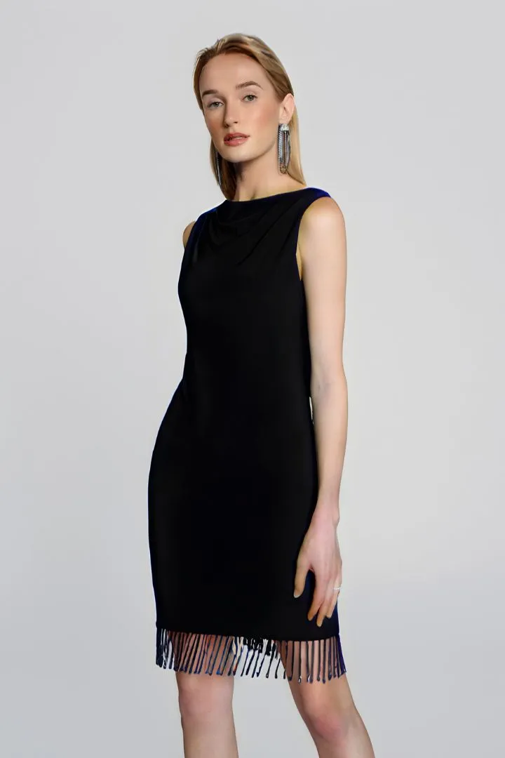 Silky Knit Beaded Hem Sheath Dress