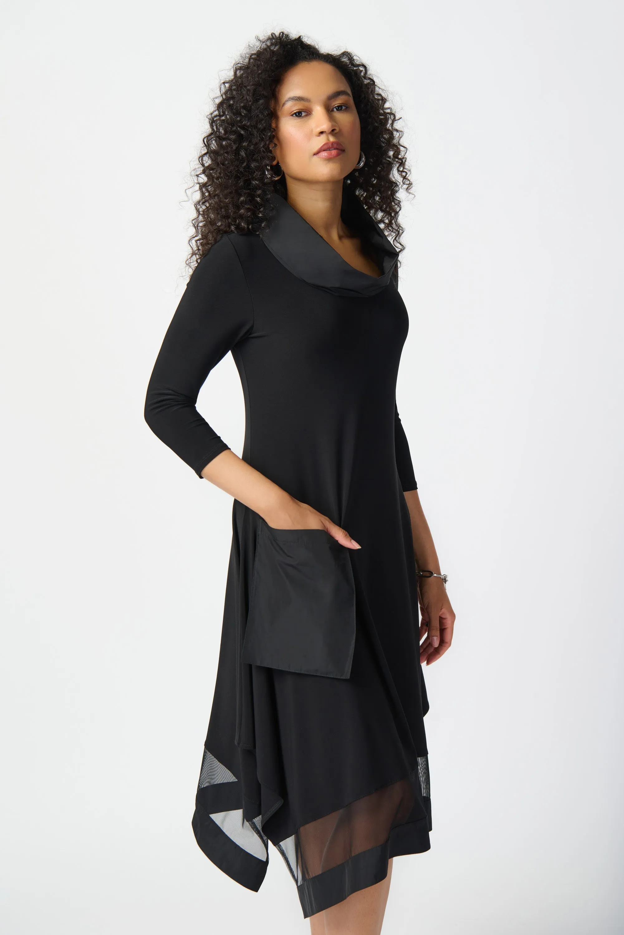 Silky Knit Handkerchief Dress