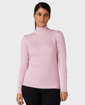 SIZE XS - CALLAWAY Knitted High Neck Sweater D022 Pink Nectar