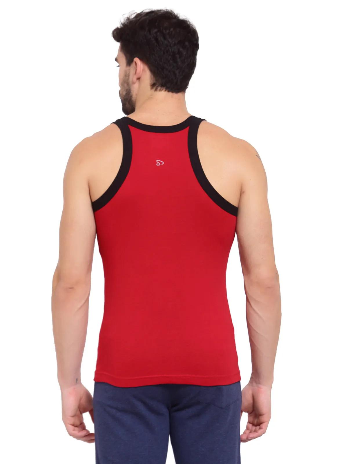 Sporto Men's Cotton Gym Vest - Red