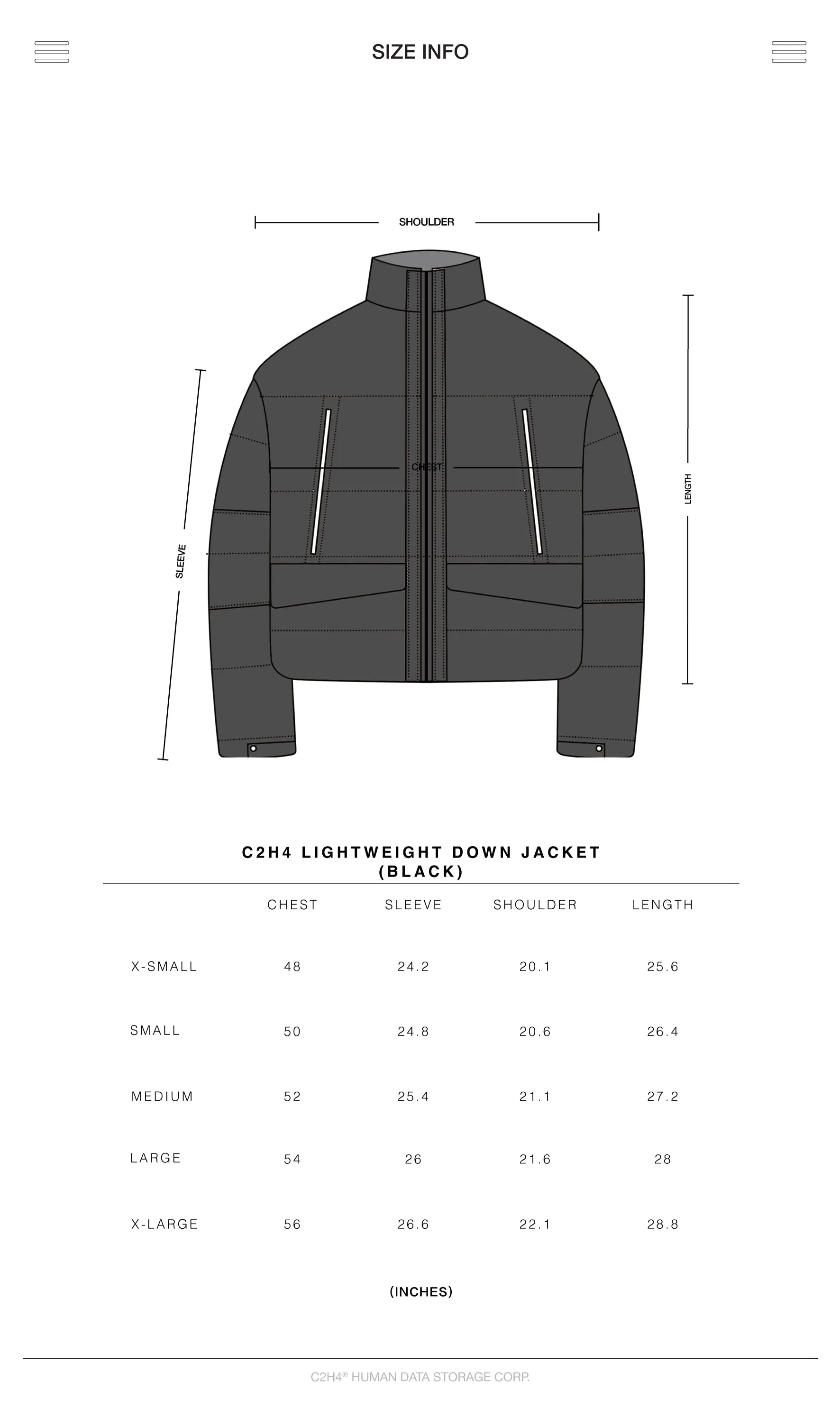 Staff Uniform Lightweight Down Jacket