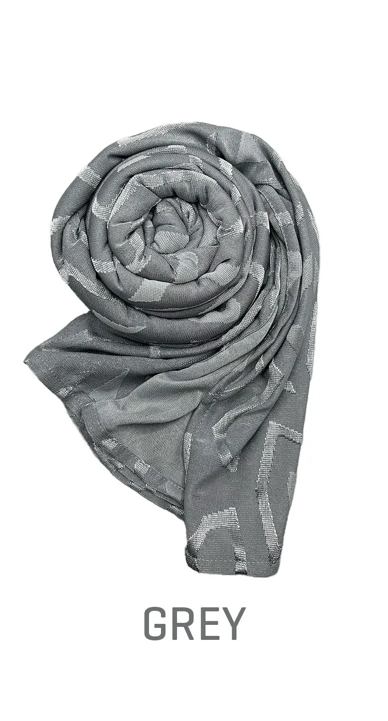 Stretch Long Scarf with triangular pattern - amiiraa