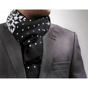 Suede Microfiber Mens Silk Scarf - Designer neck scarf for winters