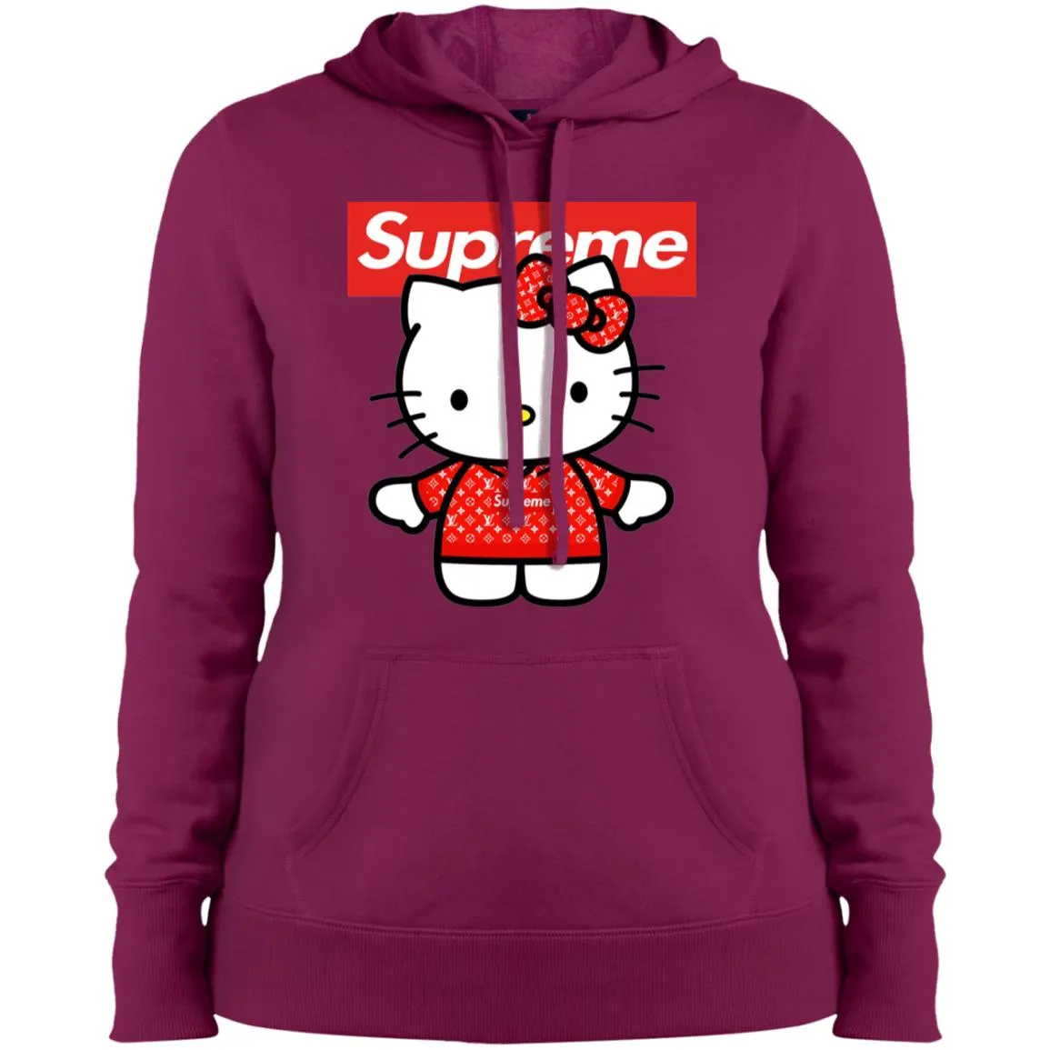 Supreme Hello Kitty Loves T-shirt Women Hooded Sweatshirt