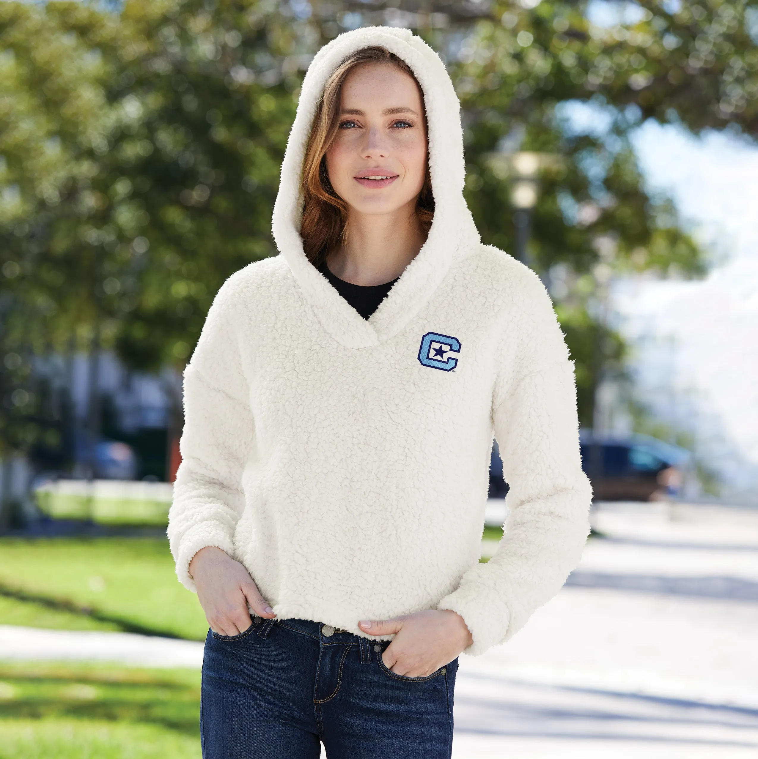 The Citadel C, Ladies Cozy Fleece Embroidered Hoodie