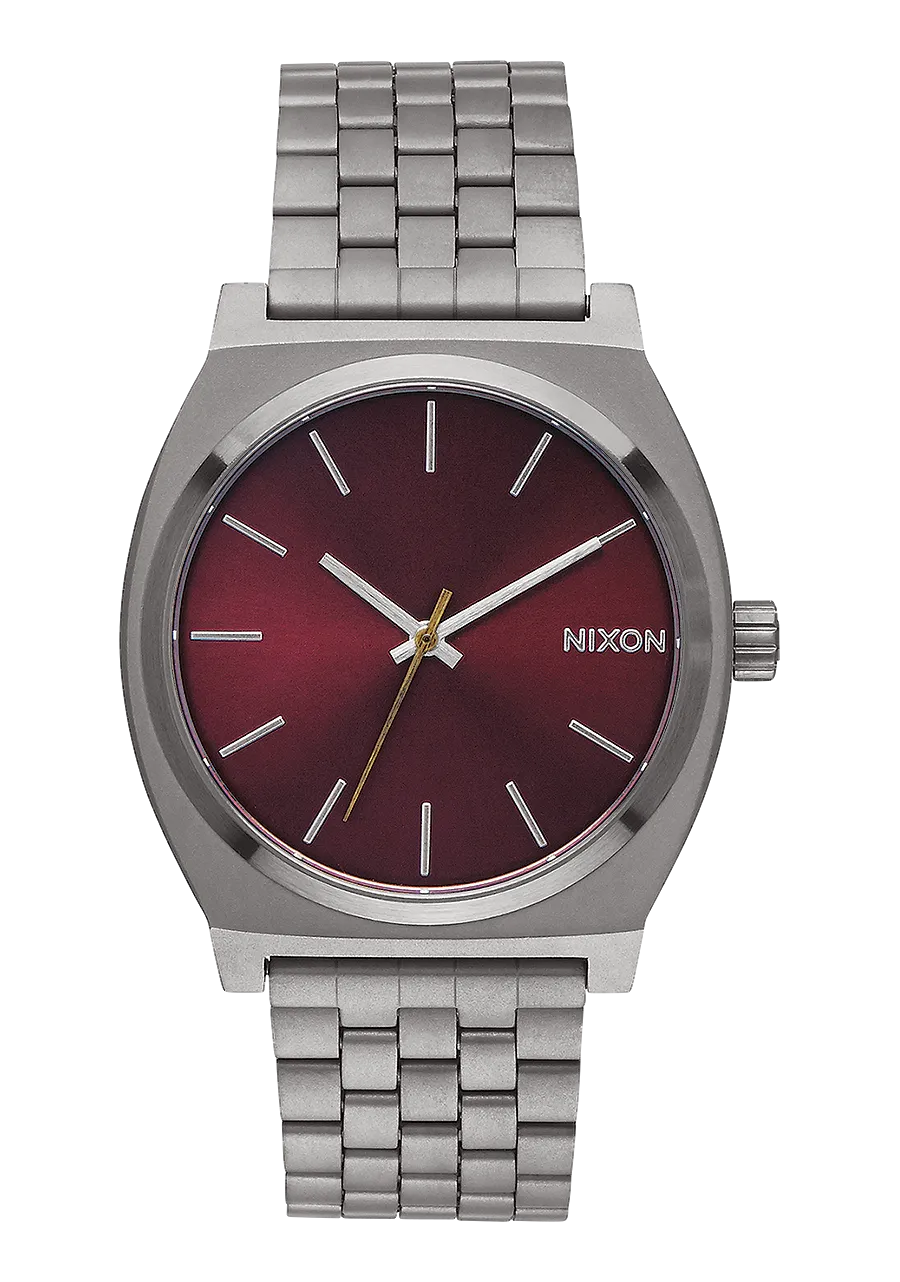 Time Teller - Gunmetal / Deep Burgundy