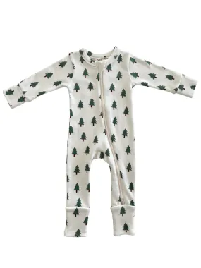 Trees / Organic 2-Way Zip Romper