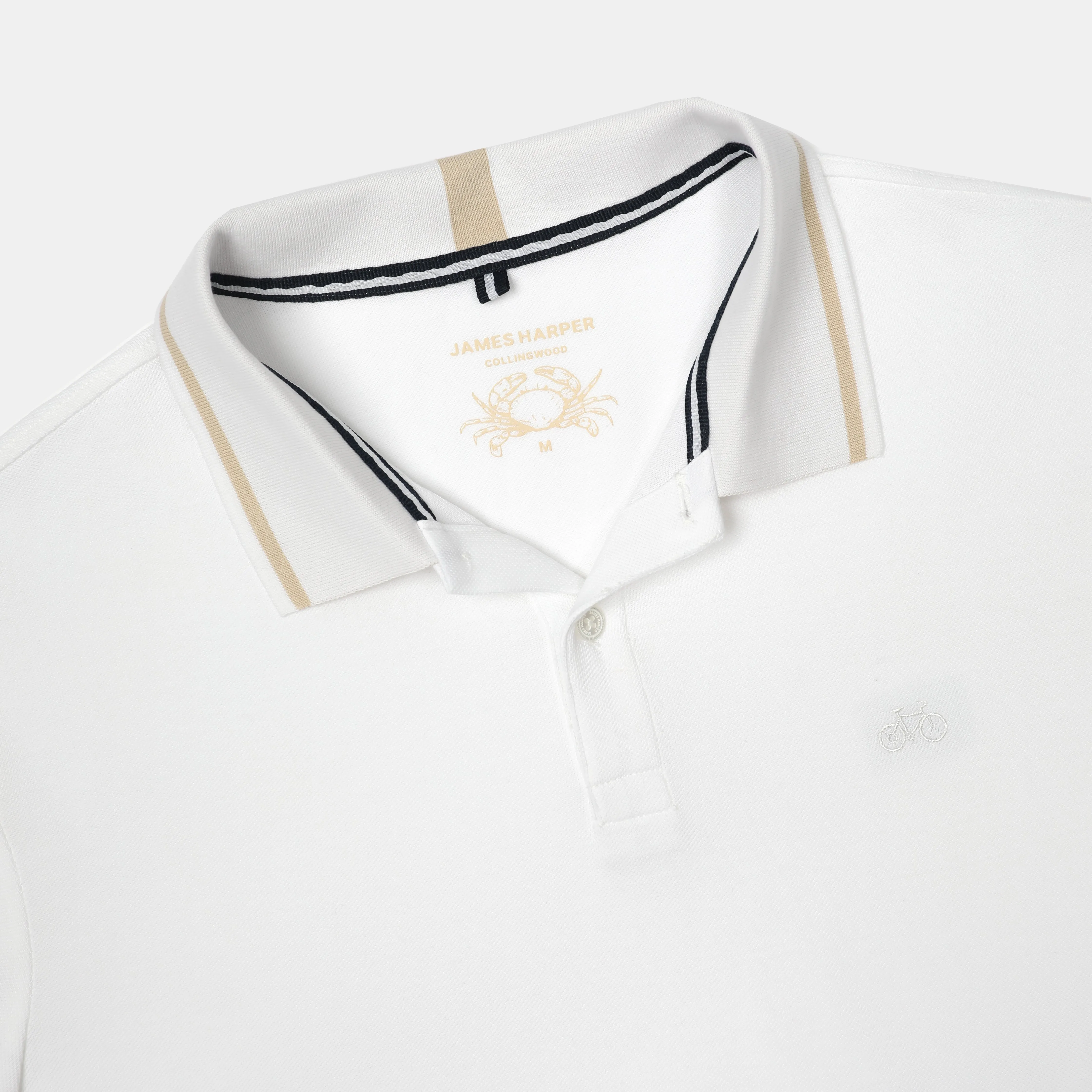 White Button Pique Polo