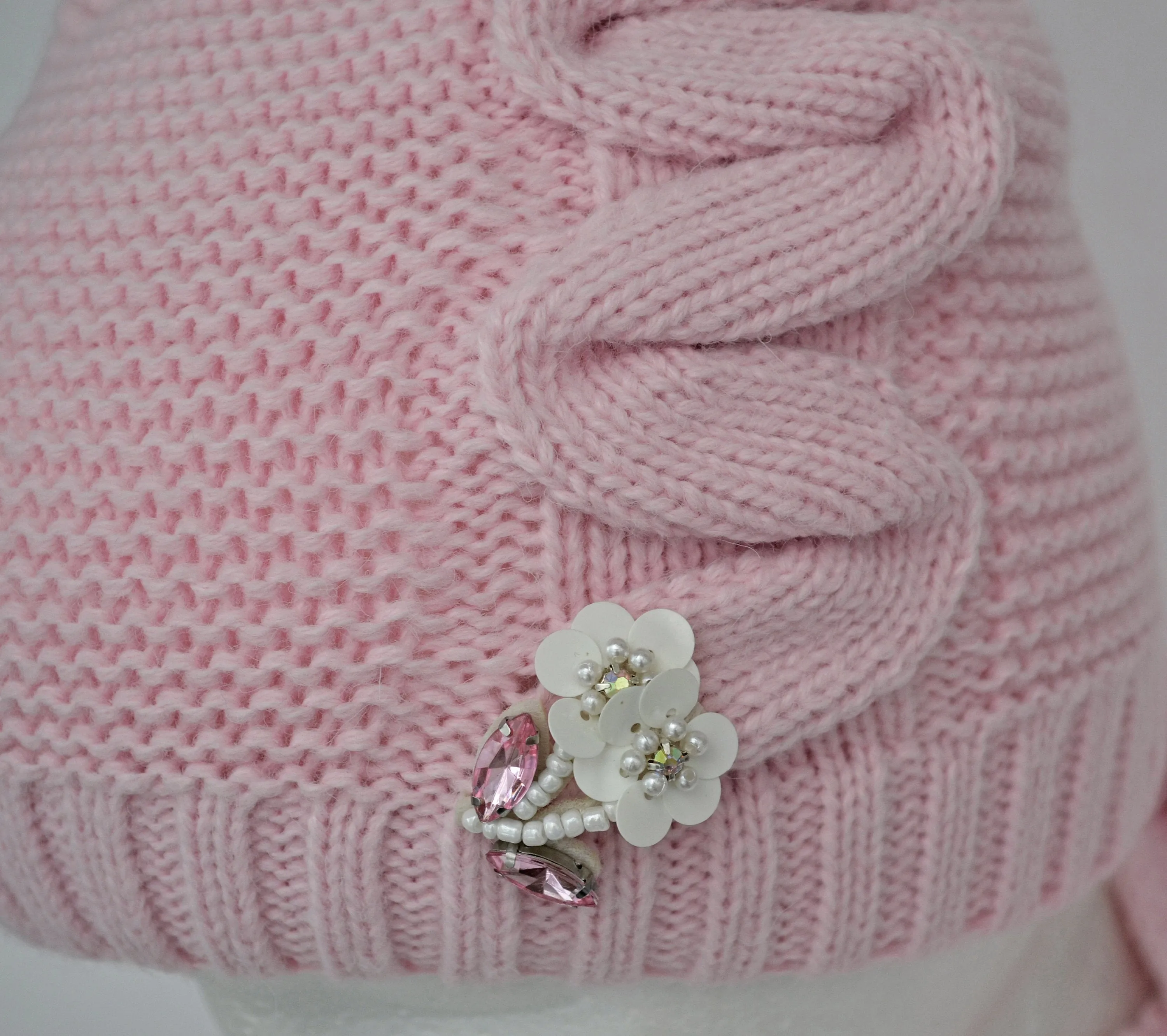 Winter Child Hat with Flower Brooch, Girl hat and Scarf, Child Pom Pom Hat, Child Knit Hat, Knit Girl Hat, Kids Winter Wear, Girl Knit Hat