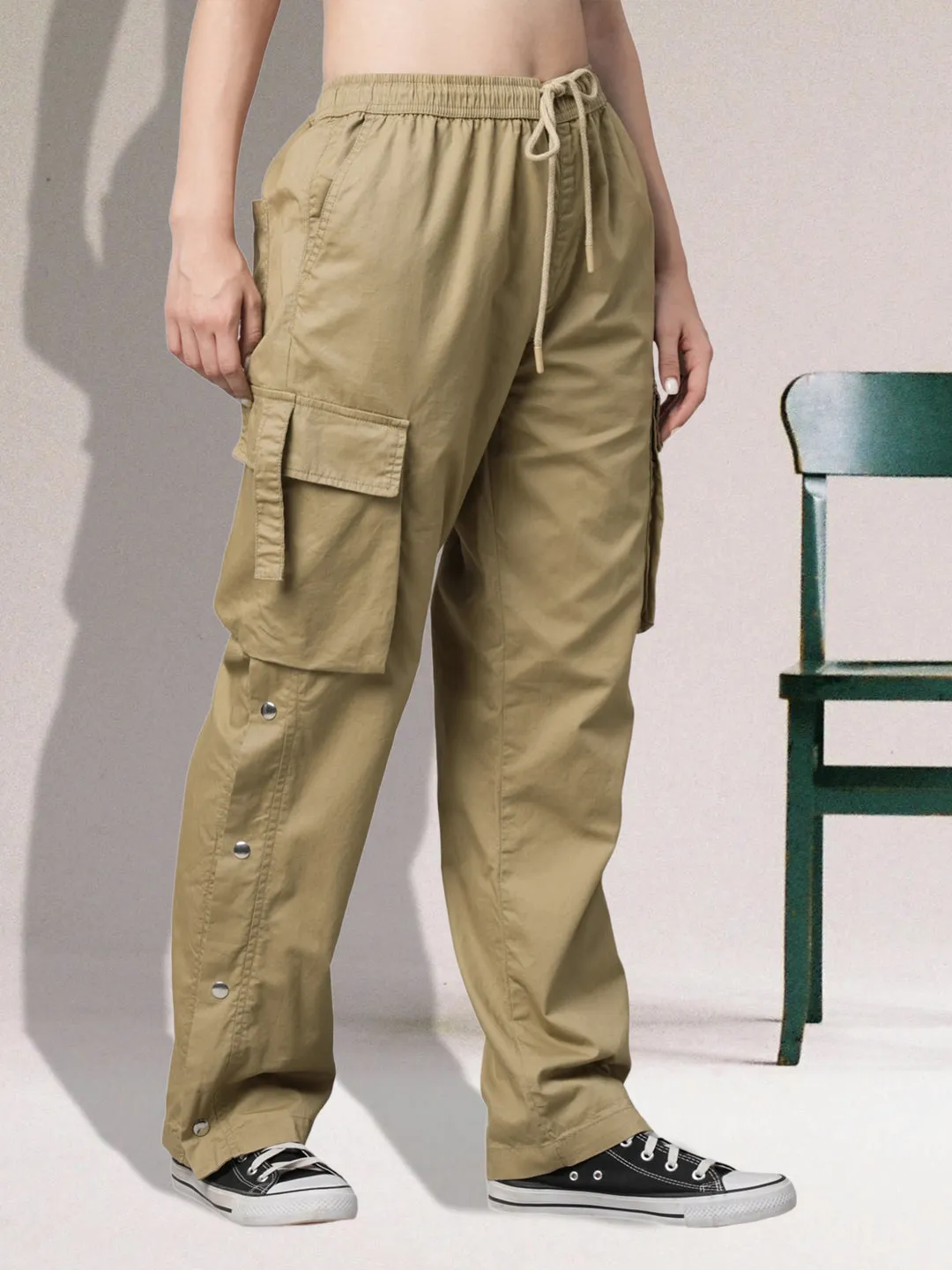 Women Utility Cargo - Khaki