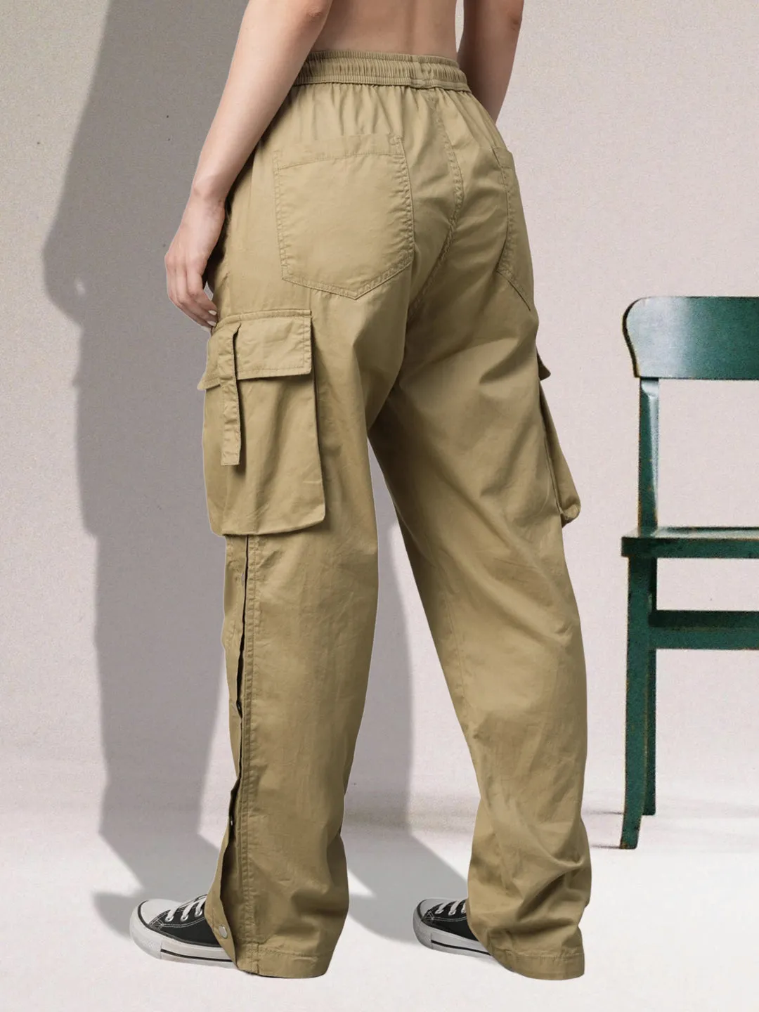 Women Utility Cargo - Khaki