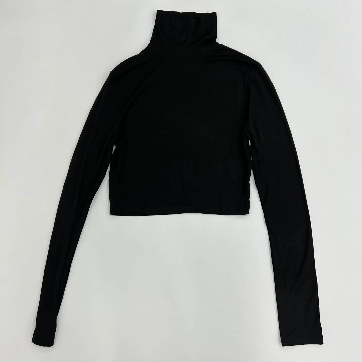 Women's Turtleneck Crop Top T-Shirt